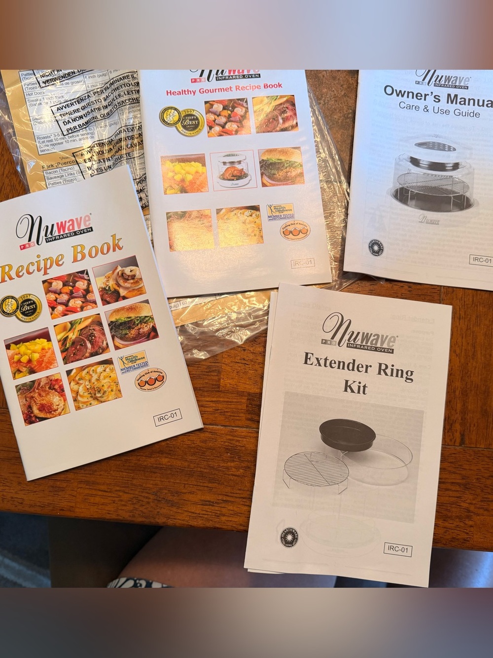 Nu-Wave Oven Pro & Oven Extender Kit Infrared Oven Recipe Books & Owners Manuals